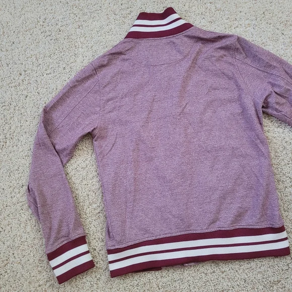 Trademark Brooklyn Cloth Burgundy Varsity Jacket Mens M Retro 90s Streetwear - Picture 12 of 14